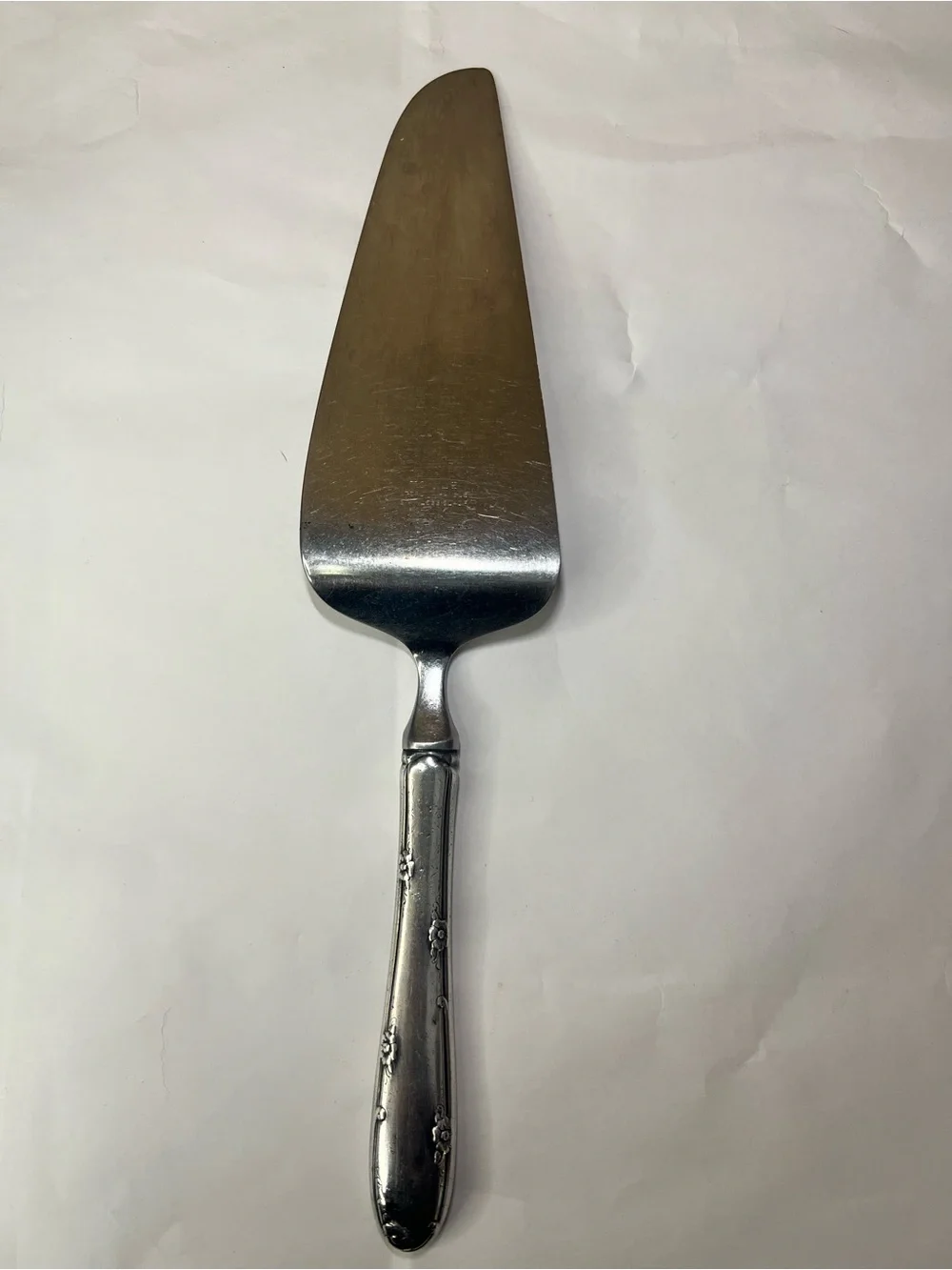 Vintage Towle Stainless Steel Cake Server - Sterling Silver Handle